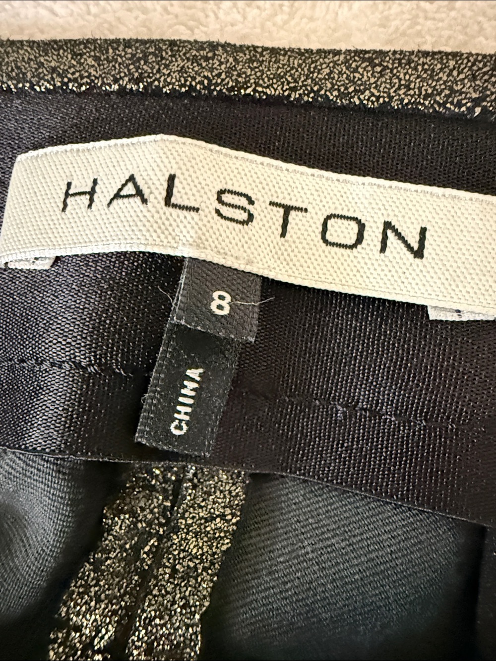 Halston Heritage Women’s Gold Metallic Suede Jogger Pants, Size 8 - Picture 3 of 7